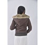 (S) 【國泰航空永續合作】abercrombie fitch質感棉質連帽棕色外套二手衣, , large