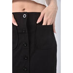 (M) 排扣黑色長裙二手衣, , large