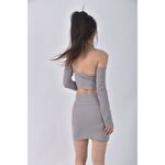 (S) 【安于晴Charlene私服】peipei質感兩件式灰色套裝二手衣, , large
