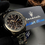 [星晴錶業]MASERATI手錶,44mm,R8873645001黑色錶面黑錶殼深黑色精鋼錶帶款, , large