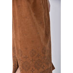 (M) siluette質感印花棕色長裙二手衣, , large