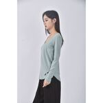 (S) beyond yoga圓領綠色長袖上衣二手衣, , large