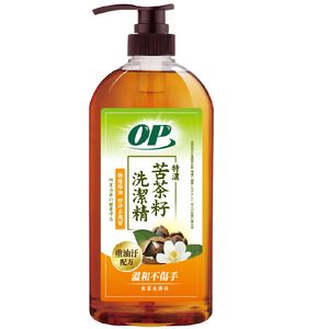 [箱購]OP苦茶籽洗潔精1000ml毫升 x 12Bottle瓶