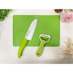 【KYOCERA京瓷】日本京瓷抗菌陶瓷刀 削皮器 砧板 超值三件組(刀刃14cm)-任選色, , large