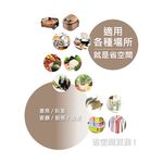 【KIWISH】43X28X60H 黑色三層架 鐵架 層架 收納架 展示架 鐵力士架 波浪架 免工具 架子 置物架, , large