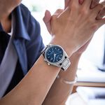 CITIZEN 星辰 光動能電波萬年曆手錶 CB0270-87L, , large