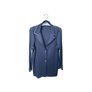 Men's pleated sword collar jacket