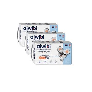 aiwibi 愛薇彼 清新乾爽紙尿褲 S(三包裝) 黏貼型 尿布 嬰兒紙尿褲 輕薄乾爽透氣 日夜通用