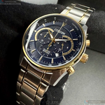 [星晴錶業]CITIZEN手錶,42mm,CI00024寶藍色錶面銀錶殼金銀相間精鋼錶帶款, , large