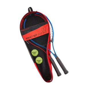 迪卡儂成人款雙人網球組合-2拍2球1袋子