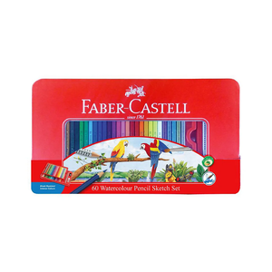 【Faber-Castell】輝柏  水彩色鉛筆 附水彩筆 鐵盒 60色 /盒 115965