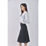 (L) burberry質感格紋綠色長裙二手衣, , large