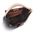 TORY BURCH McGRAW 荔枝皮革小型水桶包/提拉米蘇, , large