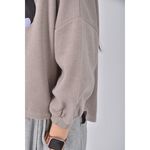 (F) imagine質感拼圖棕色長袖上衣二手衣, , large