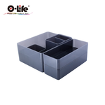 【O-Life】B-015 stacking storage box-black 5-piece set, , large
