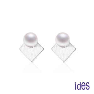 [ides愛蒂思] 日系設計簡約系列淡水貝珠耳環/知性OL