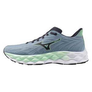 Mizuno Wave Sky 8 男 慢跑鞋 彈力 支撐 緩震 藍灰 綠 [J1GC240251]