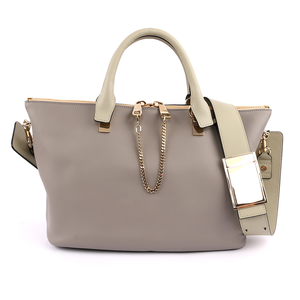 CHLOE' Baylee Small羊毛two-tone tote小牛皮/灰色