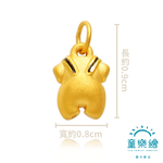 【童樂繪金飾】兒童黃金小禮服 白馬王子 編織項鍊款 約重0.22錢±0.03(彌月金飾 彌月禮), , large