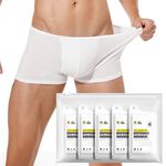 Disposable Cotton Men's Boxer Briefs / L / White (5 per Set), , large