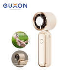 【 GUXON】巧冰扇 冰敷折疊手持高速風扇GXFAN01 (100段速/附掛繩)- 奶茶金, , large
