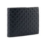 GUCCI Guccissima 壓印牛皮對開零錢袋短夾/深藍色, , large