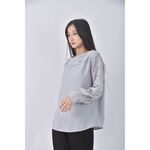 (S) blue ribbon韓牌質感綠色長袖上衣二手衣, , large