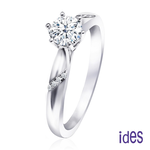 [ides愛蒂思] 日系設計款50分F/VS1頂級3EX車工鑽石戒指結婚戒/知性六爪  (戒圍請於訂單備註), , large