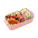 【百科良品】日本製 三麗鷗 Kitty 可愛彩妝 便當盒 保鮮餐盒 抗菌加工Ag+ 530ML(日本境內版)-凱蒂貓, , large