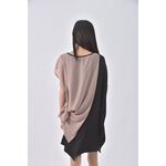 (S) liville撞色黑色洋裝二手衣, , large