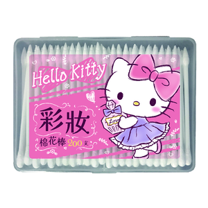 [寶富華]Hello Kitty彩妝棉花棒200支(盒裝)