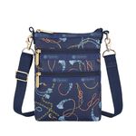 LeSportsac 3 Zip Crossbody 三層拉鍊斜背包 手機包 -湛藍海鍊, , large
