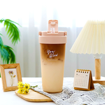 『HOUSUXI‧舒希』Tritan輕透舒吸杯(附彈跳吸管)760ml-燕麥奶, , large