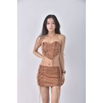 (S) 【安于晴Charlene私服】shein質感兩件式棕色套裝二手衣, , large