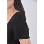 (M) air space質感坑紋黑色短袖上衣二手衣, , large