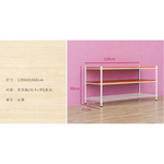 【Y HOUSE】Pine 120x45x60 cm three-layer paint color storage shelf wooden shelf - teak paint white, , large