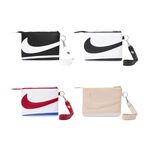 NIKE ICON CORTEZ 手腕包 迷你包 鑰匙包 手機包 隨身包 零錢包 便攜 時尚 撞色 黑 白 白紅 淺橘, , large