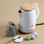 【MOLIJIA 魔力家】M27雙層防燙快煮壺1.9公升-白木紋/保溫型/電熱水壺/電茶壺, , large