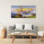 【御畫房】金山城堡 國家一級畫師手繪油畫60×120cm(VF-122), , large