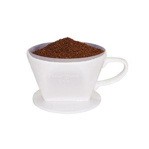 PEARL HORSE Ceramic Coffee Dripper for 2–4 Cups – White (JA-001-102-C-W)