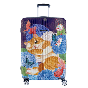 NaSaDen [Summer Cat]26" Checked Zipper Luggage