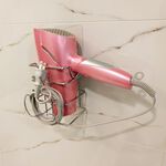 [熊好貼國際]吹風機 架大容量 國際牌N系列可放 無痕掛勾 壁掛(304不鏽鋼)  凹凸紋路牆面可貼(超黏貼) 掛鉤, , large