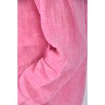 (S) uniqlo質感亞麻純亞麻粉色長袖上衣二手衣, , large