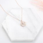 Tree of Life s925 sterling silver 18k Rose gold-plated necklace gift, , large
