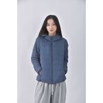 (M) uniqlo羽絨連帽藍色外套二手衣, , large