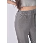 (M) wear to eat高腰皺摺灰色長褲二手衣, , large