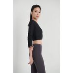 YOGA FLOW Ula Tshirt - 長袖圓領罩衫 - 墨黑 Black, , large