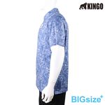 KINGO-大尺碼-男款 排汗POLO衫-牛仔藍-413202, , large