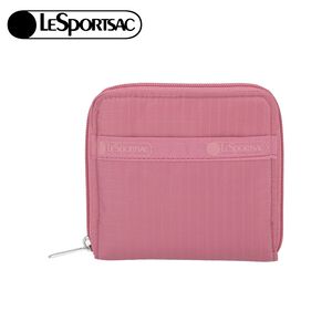|快速出貨|Lesportsac Compact Zip Wallet 極簡輕薄錢包 送禮-桃紅色