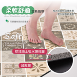 【Monster】 Soft Diatomaceous Earth Kitchen Absorbent Mat – Floral Seal Series (120x50cm) – Porcelain Diamond, , large